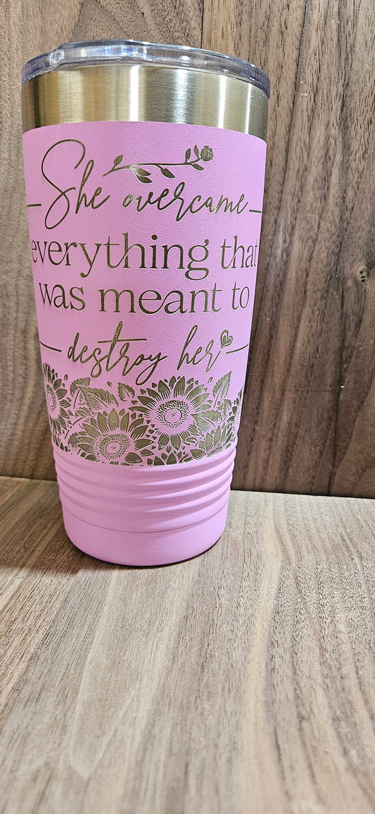 She overcame tumbler