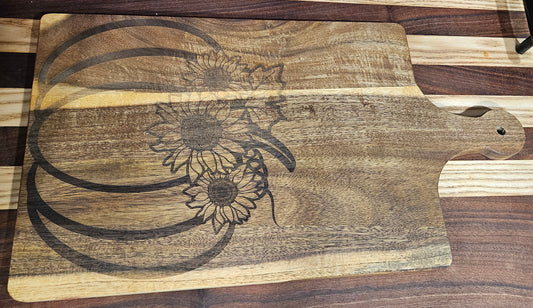 Medium Pumpkin Engraved Decorative Cutting Board