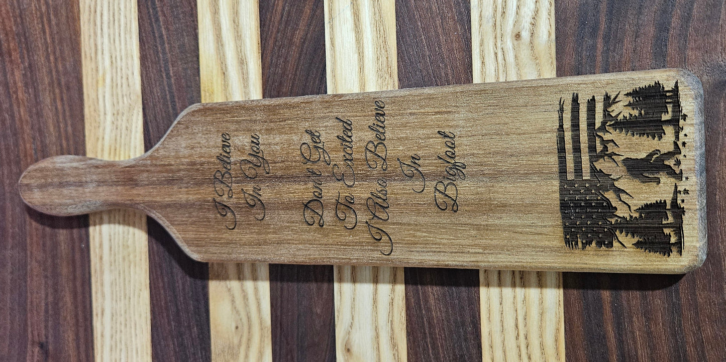 Small "I believe in Bigfoot" Decorative Cutting Board